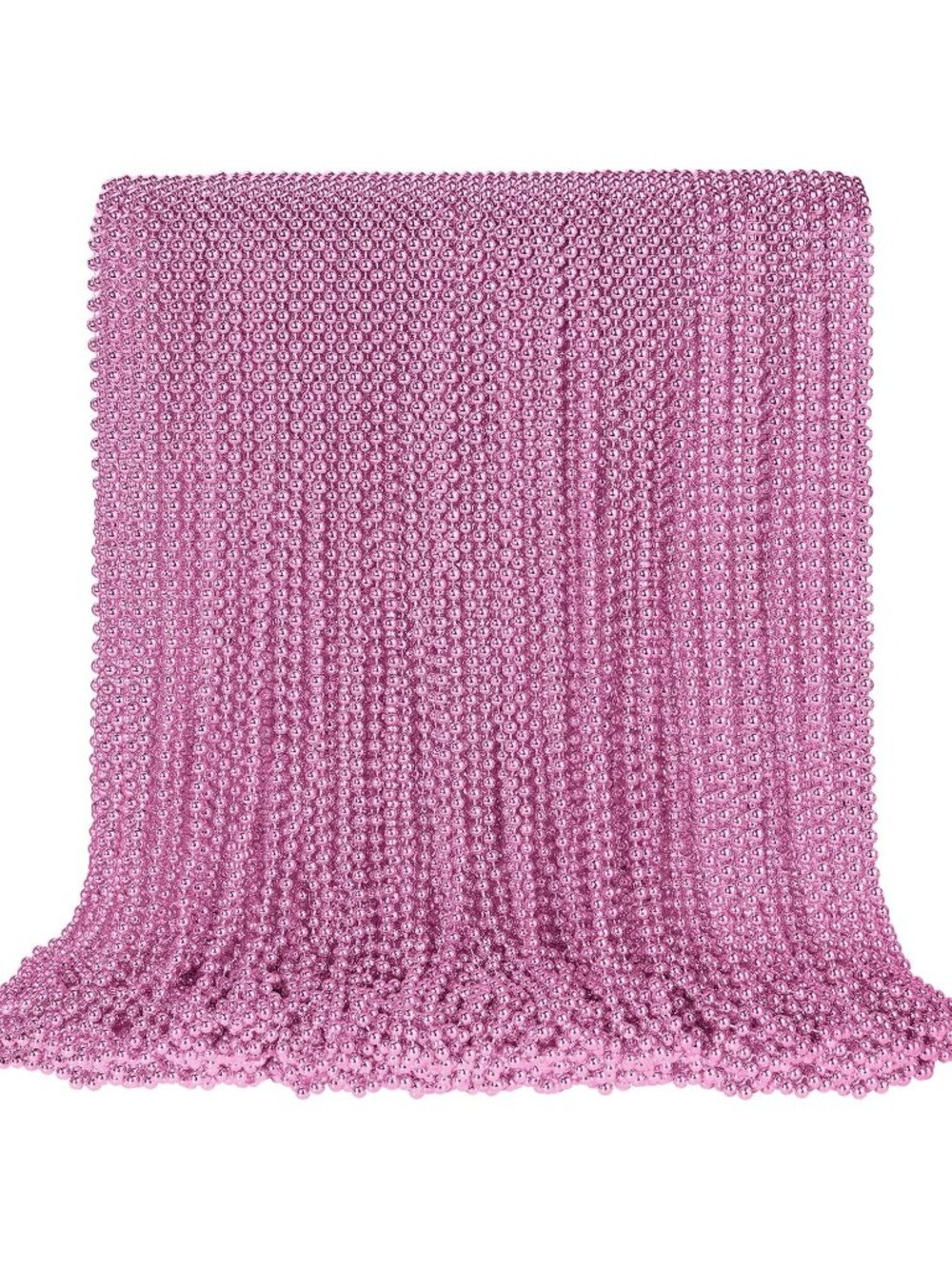 100PCS Pink Mardi Gras Bead Necklaces 33" Party Favors Breast Cancer Awareness